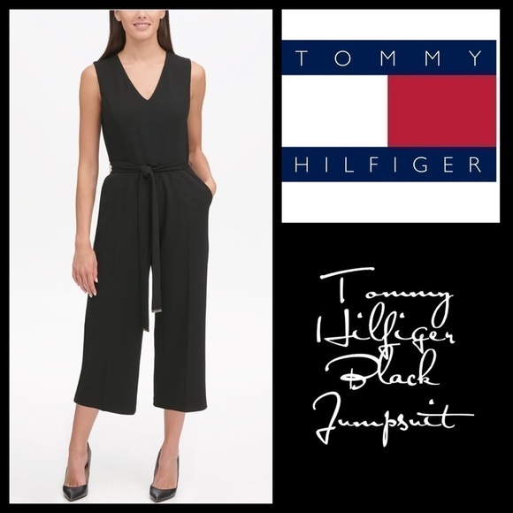 Tommy Hilfiger Size 12 Large Black Jumpsuit NWT - Picture 1 of 2